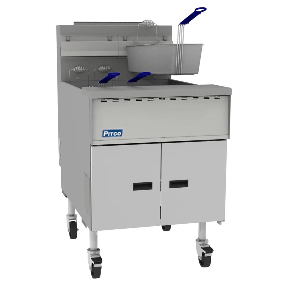 Pitco SGM24 Gas Fryer - (1) 150 lb Vat, Floor Model, Natural Gas