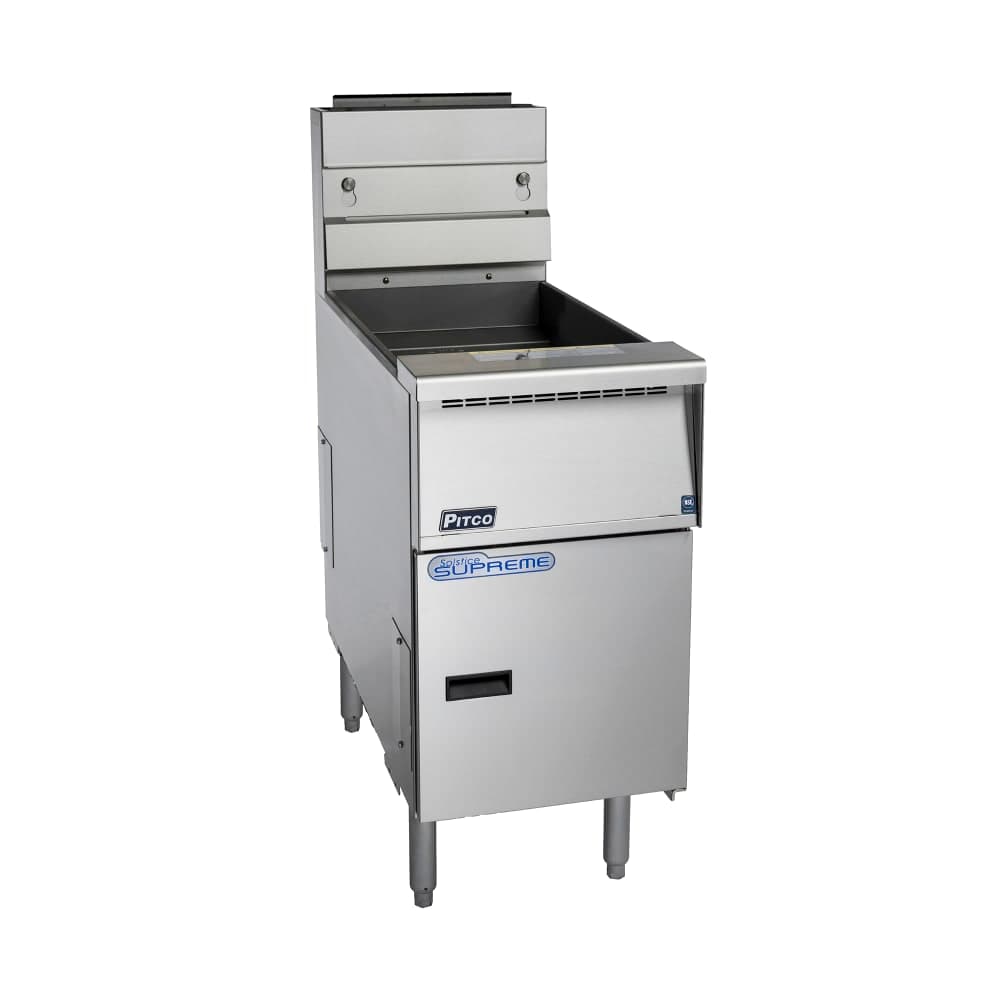 Pitco SSH55TR Gas Fryer - (2) 25 lb Vats, Floor Model, LP