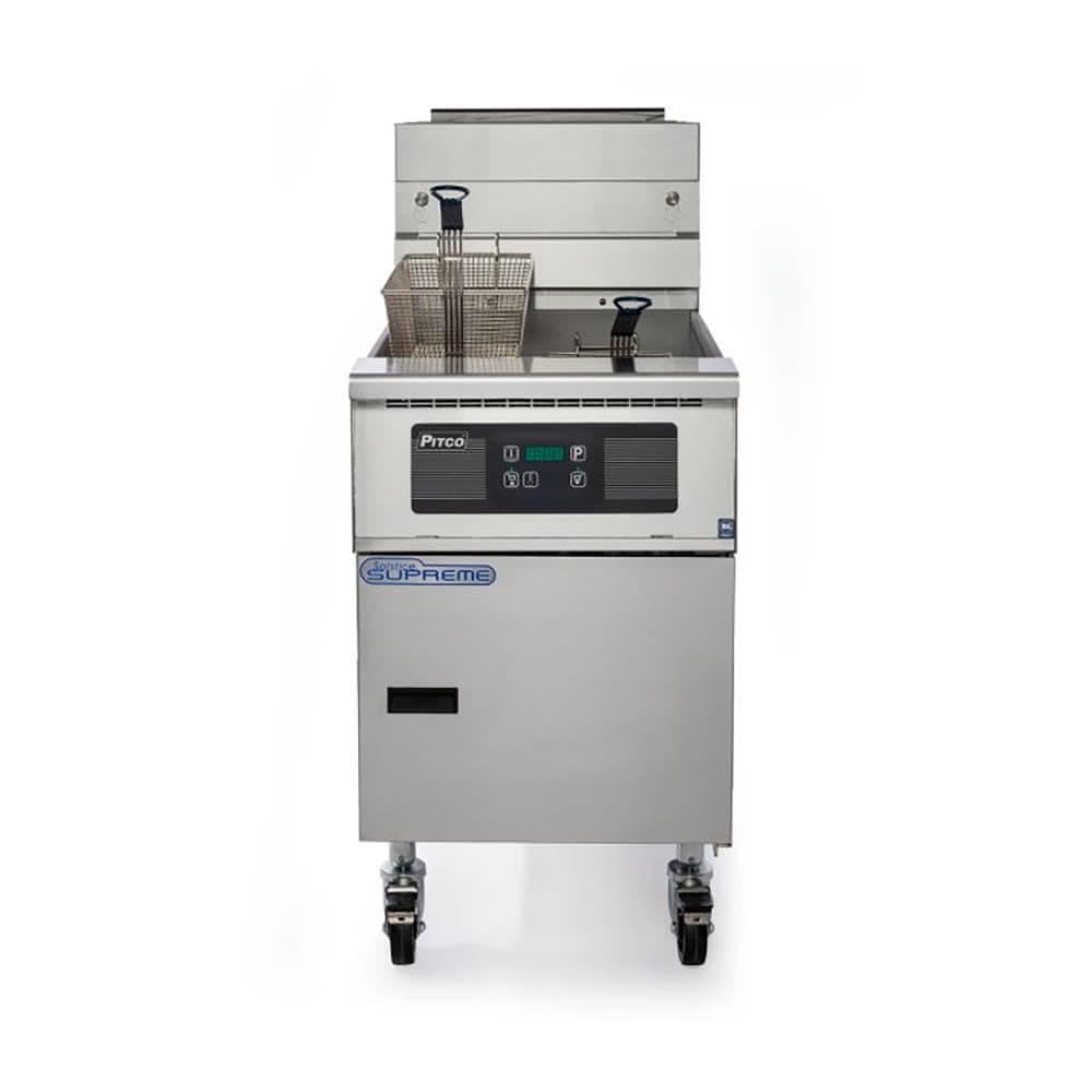 Pitco SSH75-1FD Gas Fryer - (1) 75 lb Vat, Floor Model, NG
