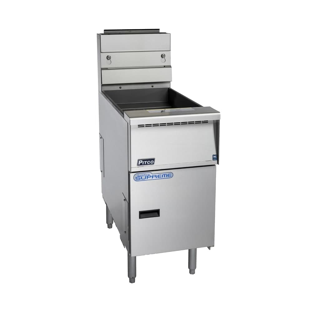 Pitco SSH75-3FD Gas Fryer - (3) 75 lb Vats, Floor Model, NG