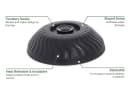 Dinex DX340003 Turnbury Insulated Dome for 9" Plates - Onyx thumbnail 6