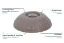 Dinex DX340031 Turnbury Insulated Dome for 9" Plates - Latte thumbnail 6