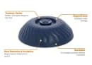 Dinex DX340050 Turnbury Insulated Dome for 9" Plates - Midnight Blue thumbnail 6
