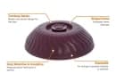 Dinex DX340061 Turnbury Insulated Dome for 9" Plates - Cranberry thumbnail 6