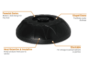 Dinex DX540003 Fenwick Insulated Dome for 9" Plates - Onyx thumbnail 7