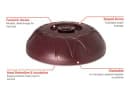 Dinex DX540061 Fenwick Insulated Dome for 9" Plates - Cranberry thumbnail 6