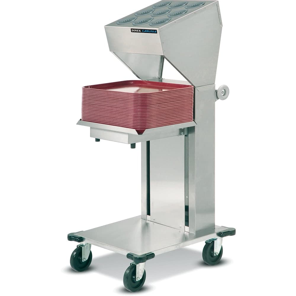 Dinex DXPIDTS1C1520 Cantilever Single Tray & Silverware Dispenser w/ 9 Cylinders, 15" x 20"