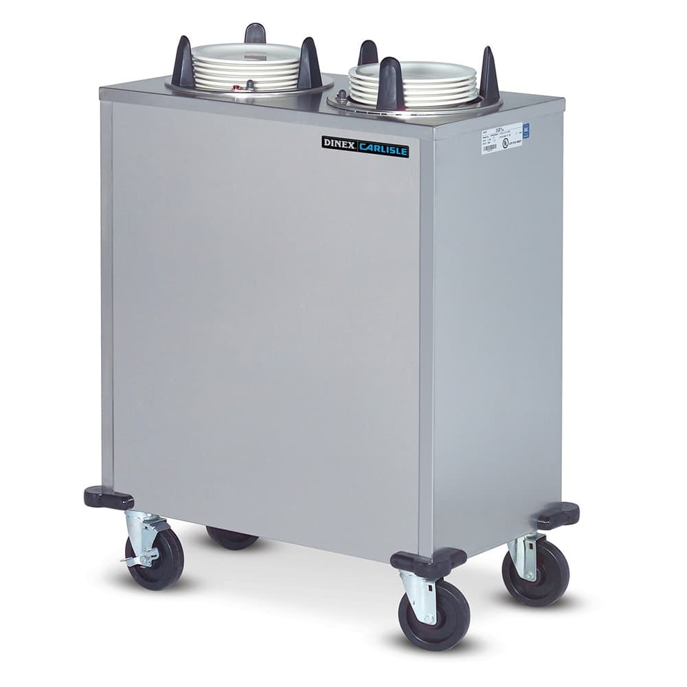 Dinex DXPIDP2E1200 35 1/8" Mobile Dish Dispenser w/ (2) Columns, Stainless