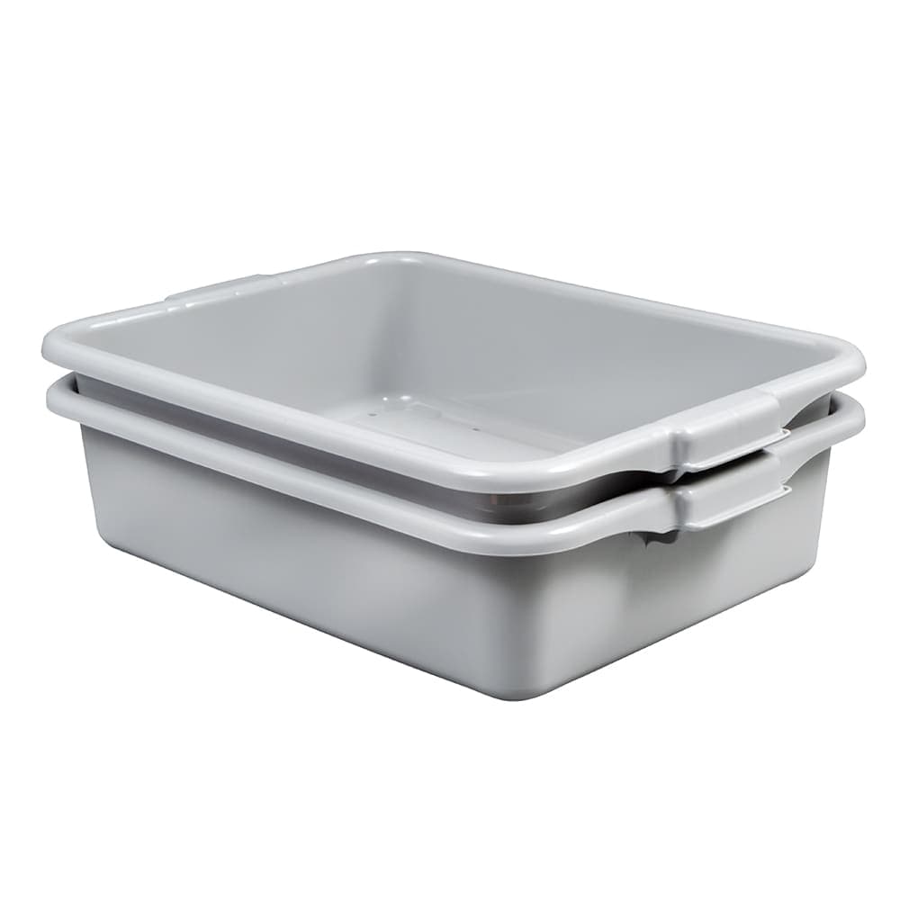 Vollrath 1502-31 Bus Box -  20" x 15" x 5 3/4", Perforated, Gray