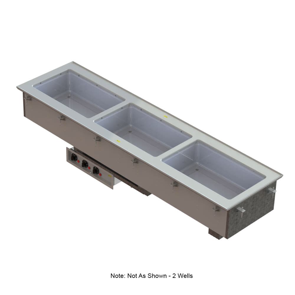 Vollrath 36646 Drop-In Hot Food Well w/ (2) Full Size Pan Capacity, 208 240v/1ph