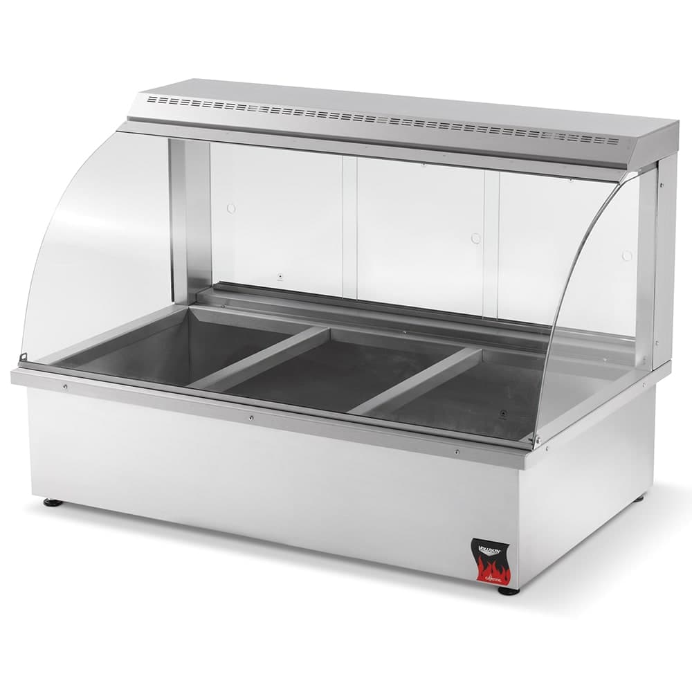 Vollrath 40732 43" Full Service Countertop Heated Display Case  - (3) Pan Capacity, 110v