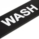 Vollrath 4526 Wash Sign - 3" x 9", White on Black thumbnail 2