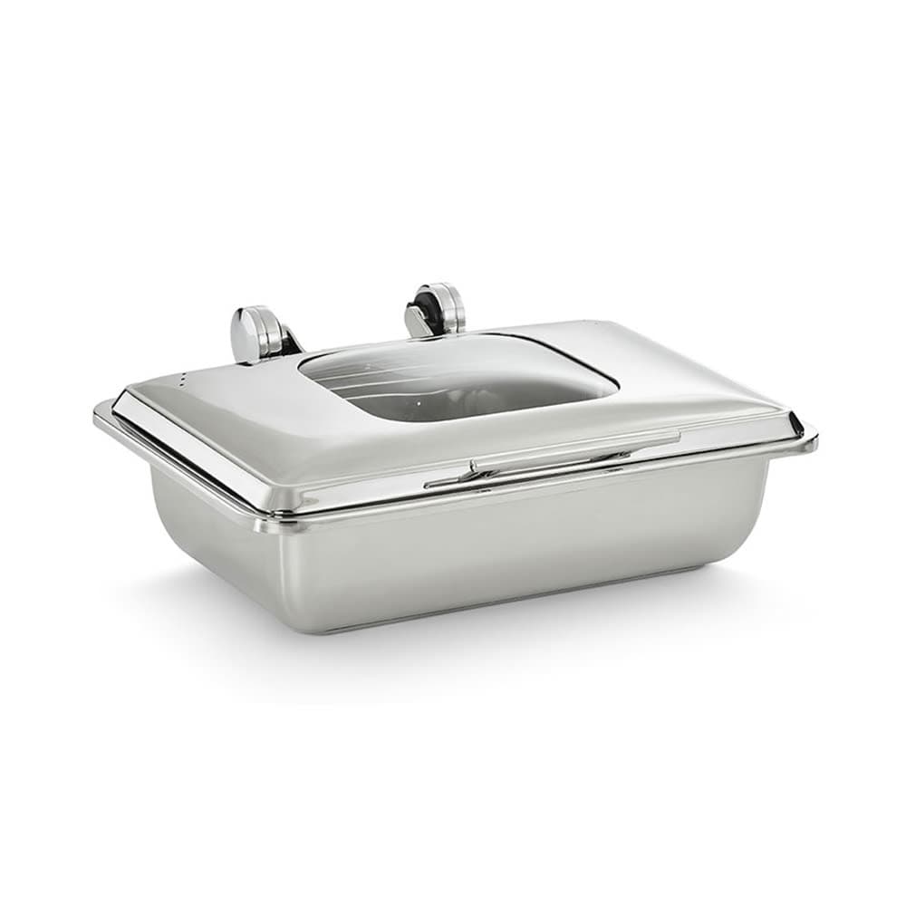 Vollrath 4644010 8 3/10 qt FullSize Induction Chafer w/ Glass Lid, Stainless