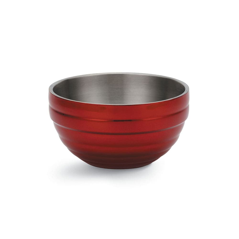 Vollrath 4659115 3 2/5 qt Round Insulated Bowl - 18 ga Stainless, Dazzle Red