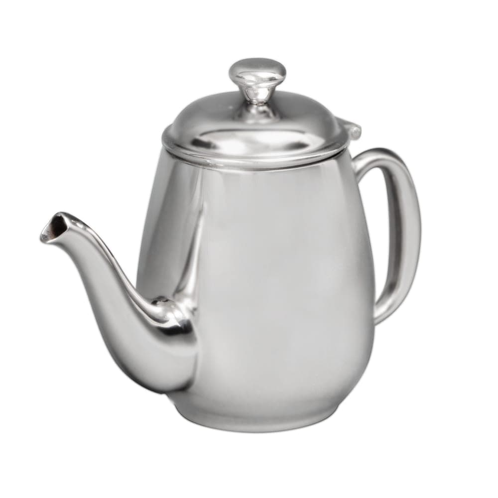 Vollrath 46593 12 oz Coffee Server - Gooseneck, Hollow Handle, Mirror-Finish Stainless