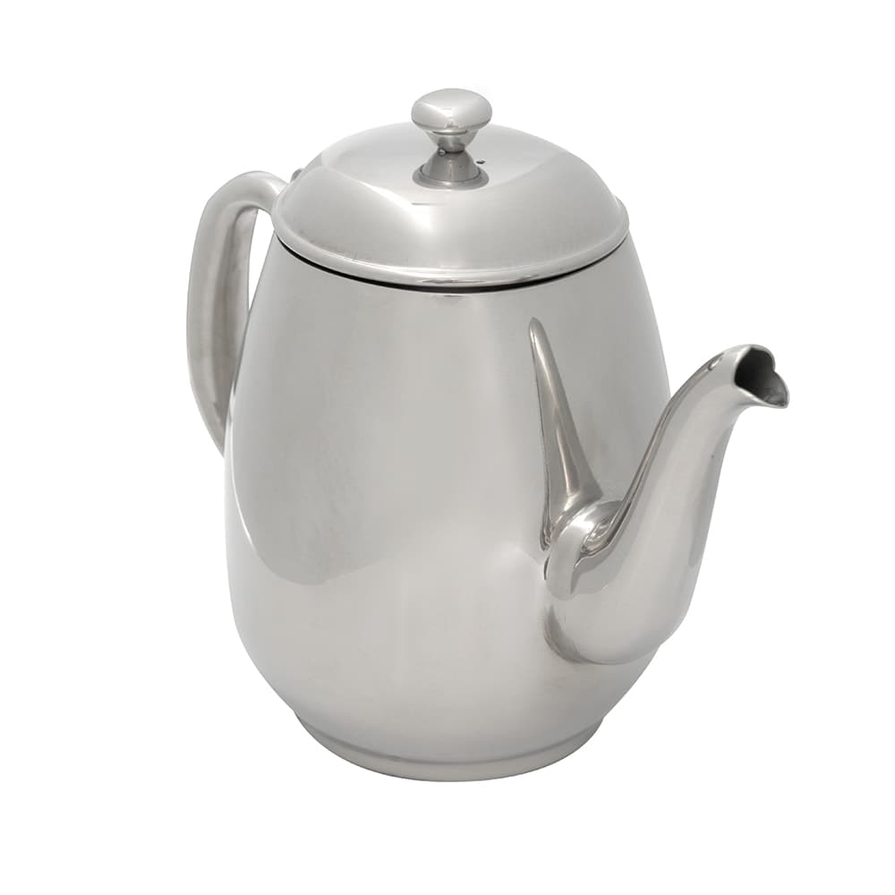 Vollrath 46595 34 oz Coffee Server - Gooseneck, Hollow Handle, Mirror-Finish Stainless