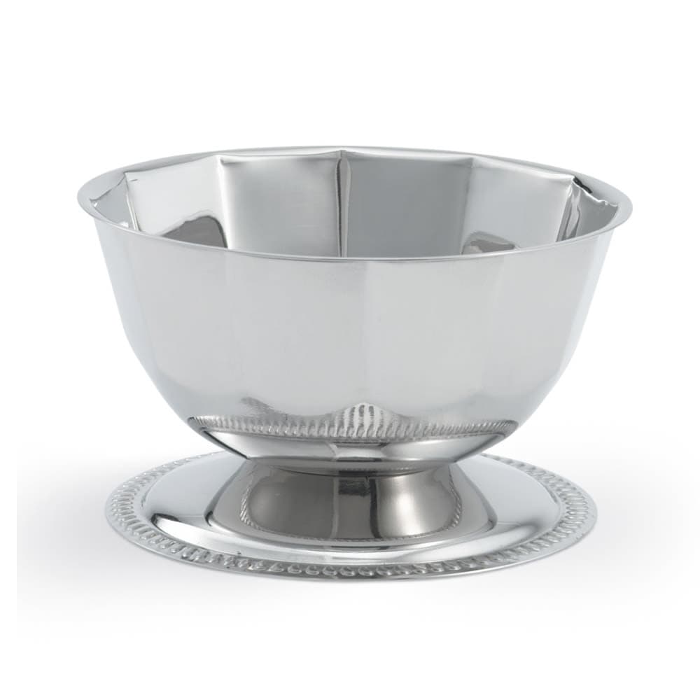 Vollrath 46701 Seafood Supreme Paneled Bowl - Gadroon Base, Stainless