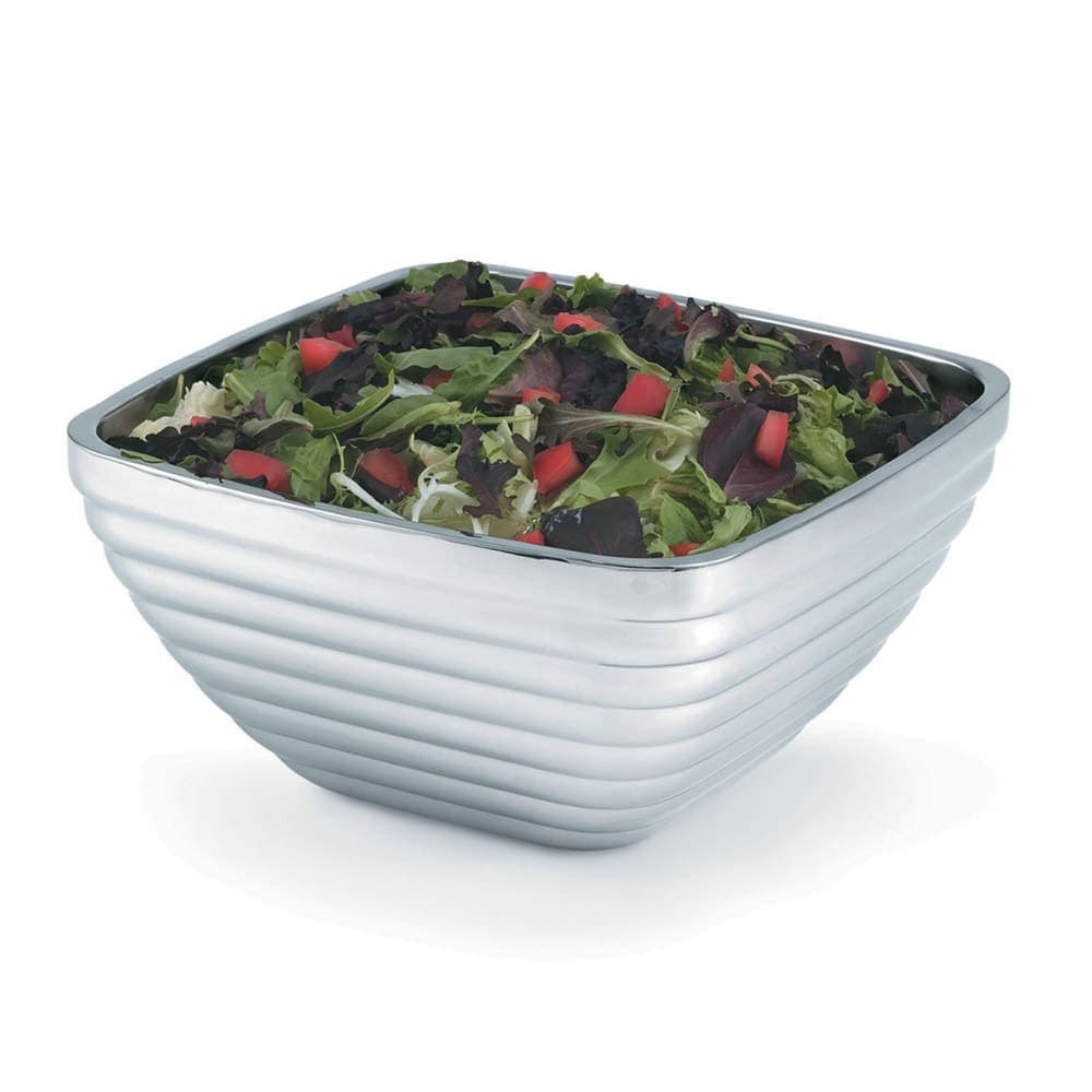 Vollrath 47619 3/4 qt Square Beehive Insulated Bowl - MirrorFinish Stainless