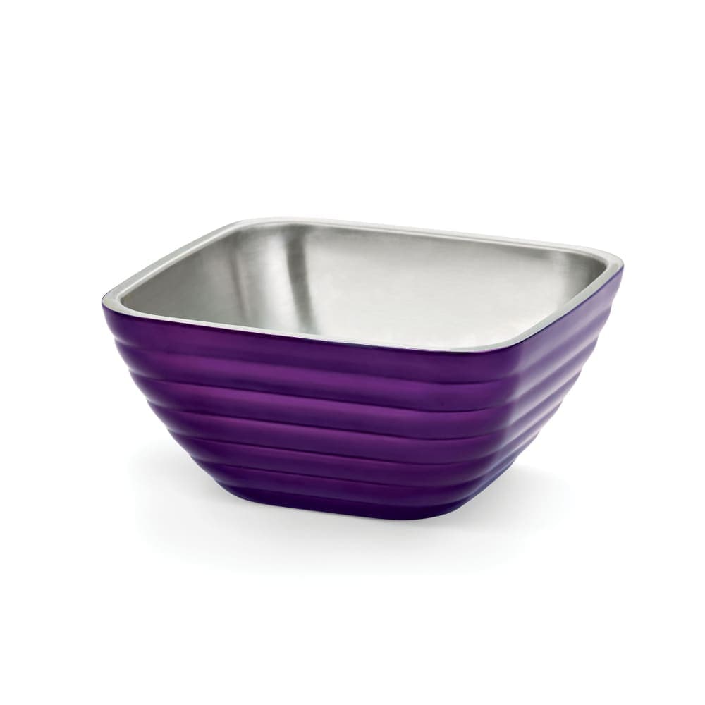 Vollrath 4763265 1 4/5 qt Square Insulated Bowl - Stainless, Passion Purple