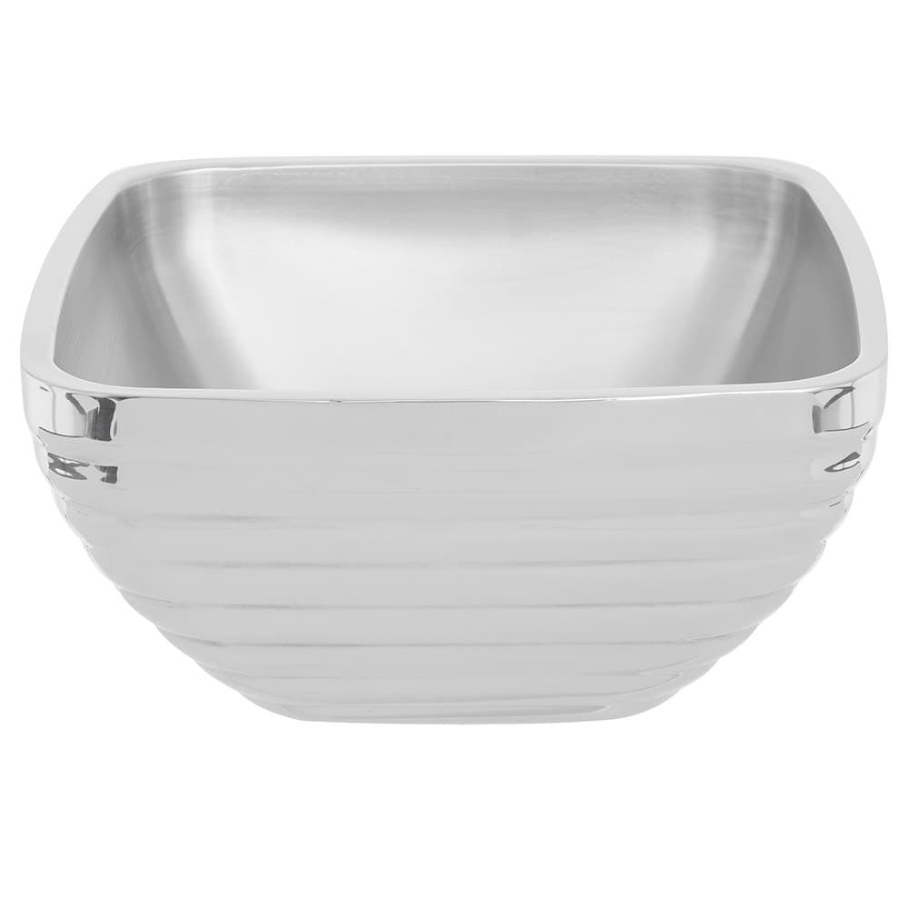 Vollrath 47635 5 1/5 qt Square Beehive Insulated Bowl - MirrorFinish Stainless