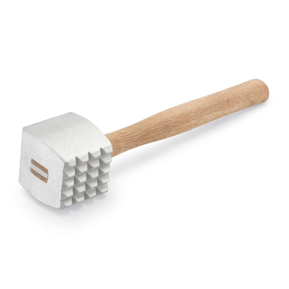 Vollrath 47712 13 1/4" Meat Tenderizer - Hickory Handle, Cast Aluminum