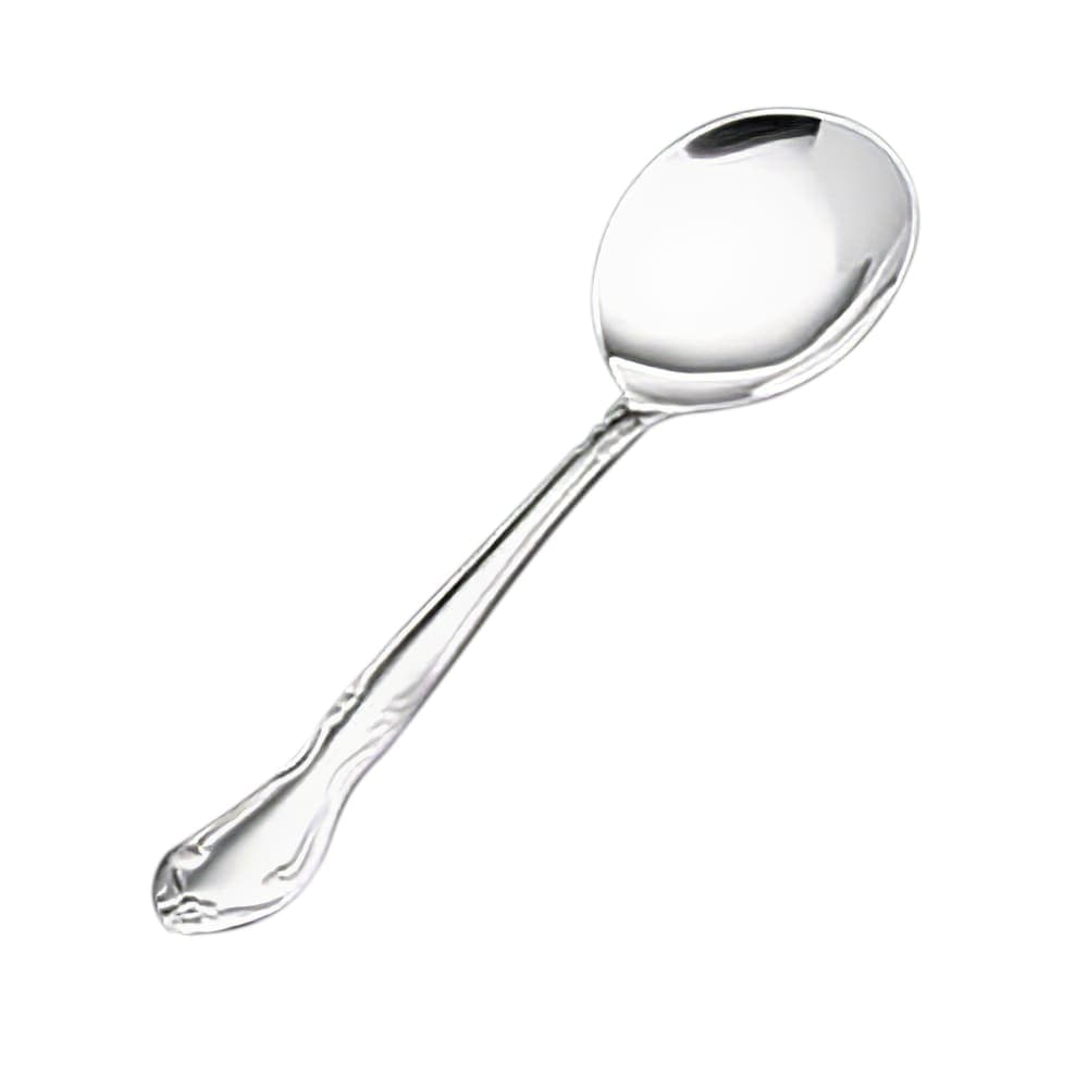 Vollrath 48153 6" Bouillon Spoon with 18/0 Stainless Grade, Thornhill Pattern