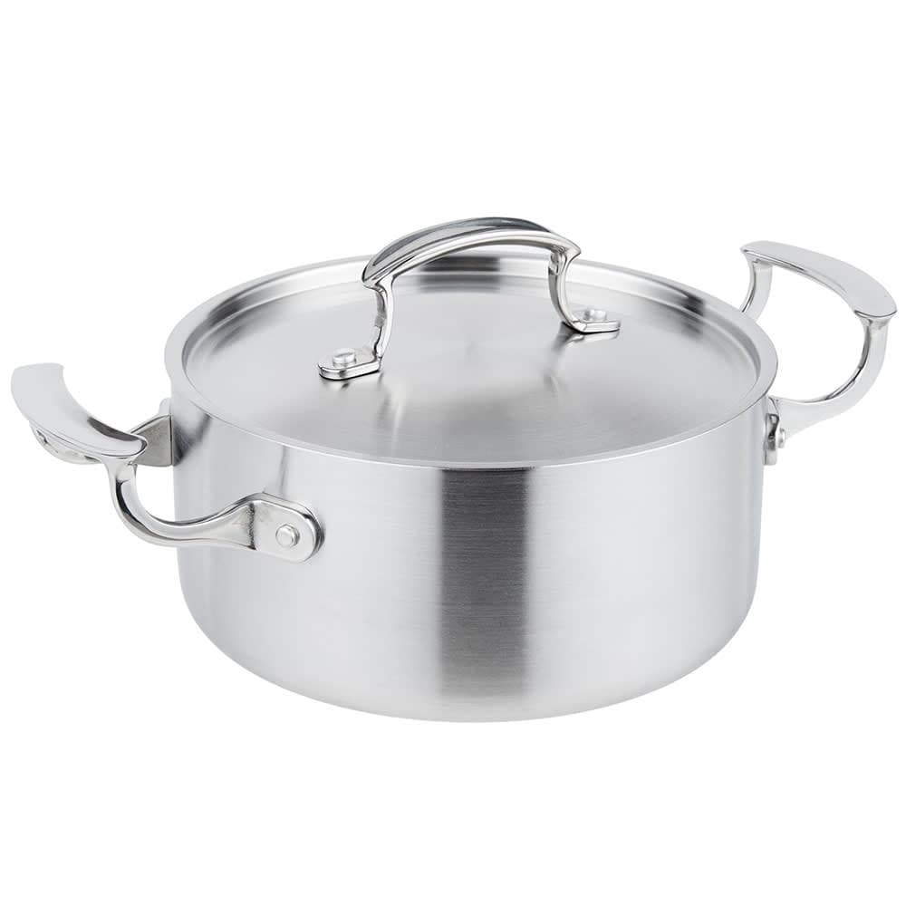 Vollrath 49410 3 qt Miramar® Jacob's Pride® Cookware Casserole w/ Low Dome Cover - Aluminum Bottom, Stainless Steel