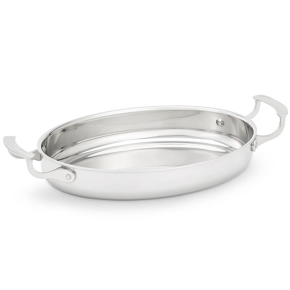 Vollrath 49412 2 5/8 qt Miramar® Display Cookware Oval Au Gratin 6 oz. Oval - Stainless Steel, Induction Ready