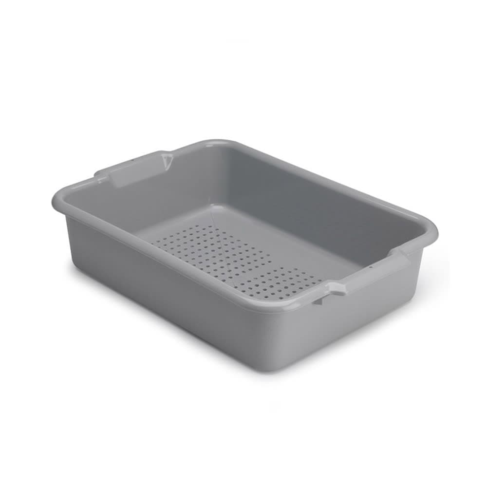 Vollrath 52617 Bus Box -  20" x 15" x 5", Perforated, Gray