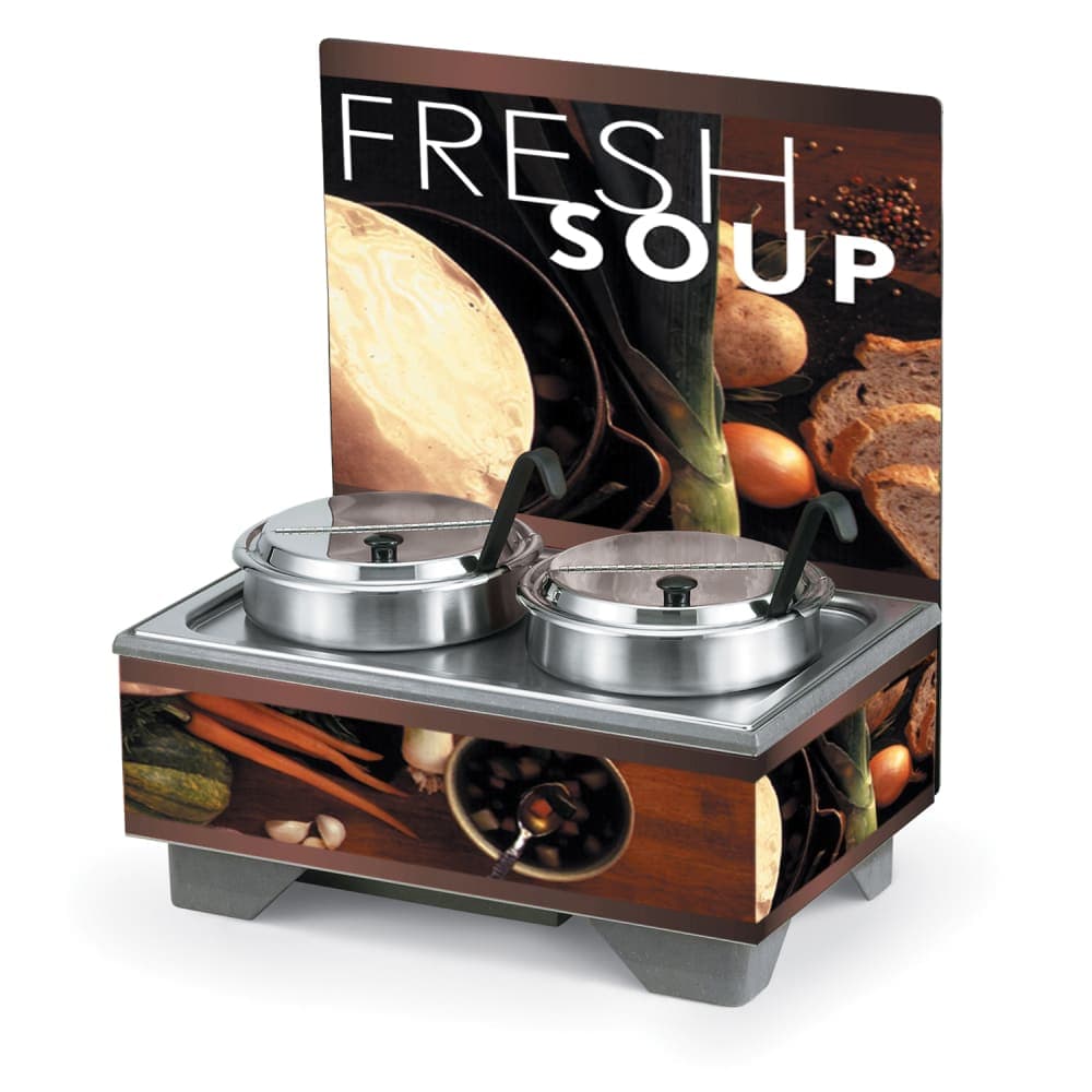 Vollrath 720202102 Full Size Soup Merchandiser Base - Tuscan, Menu Board, 7 qt Accessories, 120v