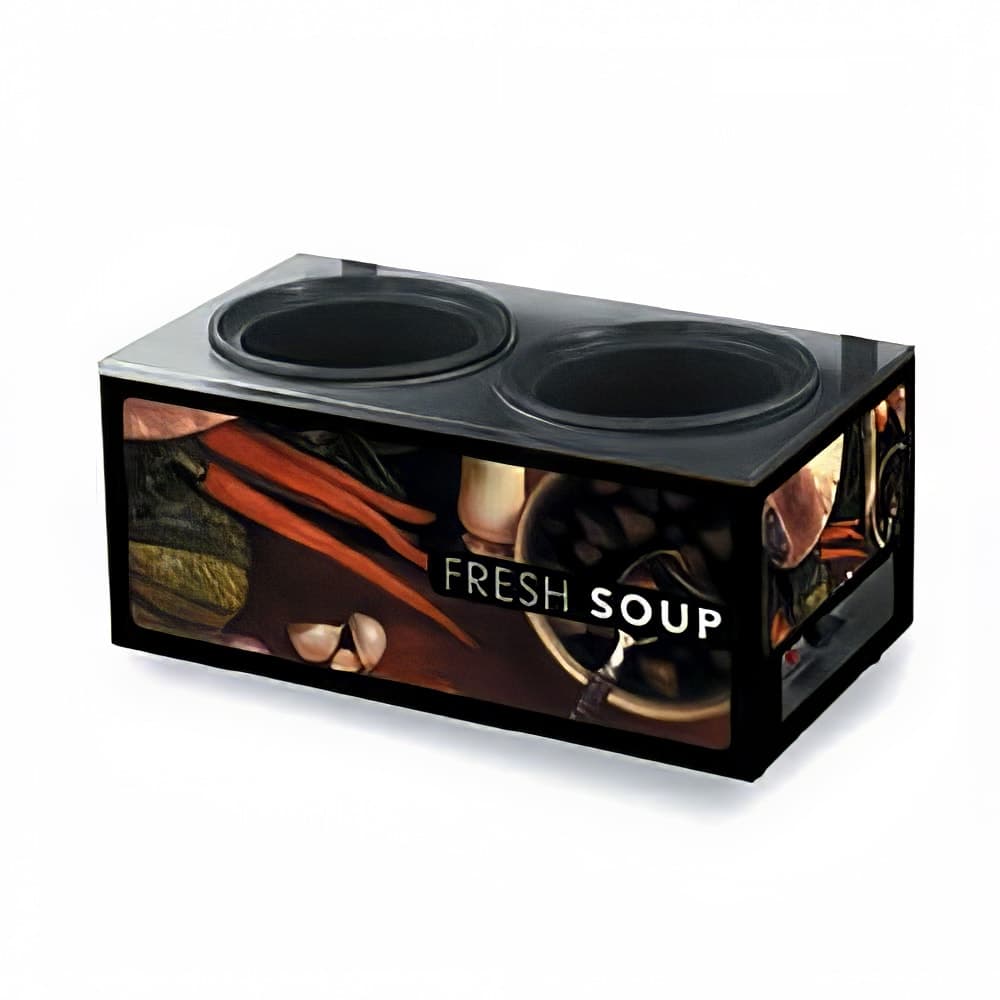 Vollrath 7203002 (2) 7 1/4 qt Countertop Soup Warmer w/ Thermostatic Controls, 120v