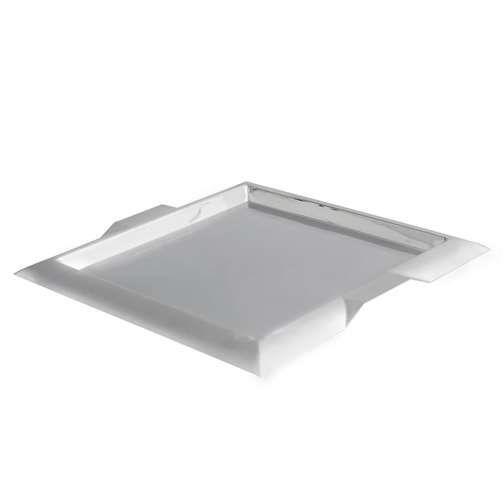 Vollrath 82091 15 3/4" Square Serving Tray - Handles, Stainless