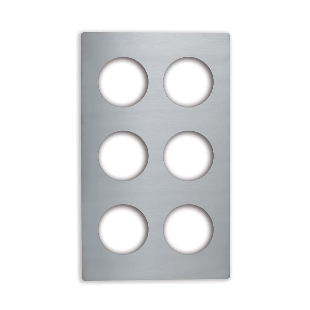 Vollrath 8241914 Miramar® Template - (6) 1 1/4 qt Bain Marie Pots, 12x20", Stainless