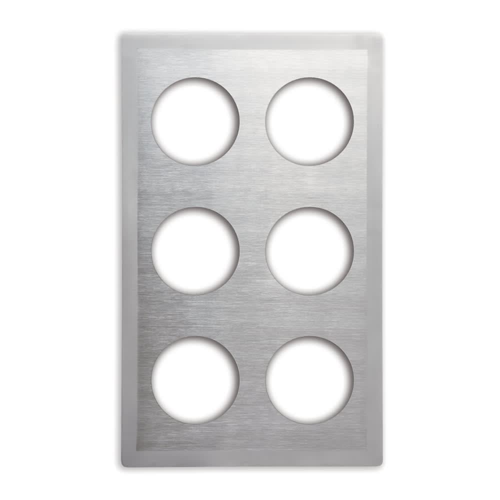 Vollrath 8241916 Miramar® Template - (6) 1 1/4 qt Bain Marie Pots, 12x20", Stainless