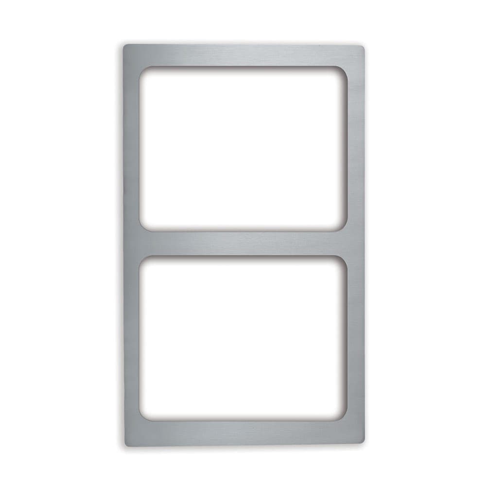 Vollrath 8243014 Miramar® Template - (2) Small Rectangle Pans, 21 1/8" x 12 3/4", Stainless