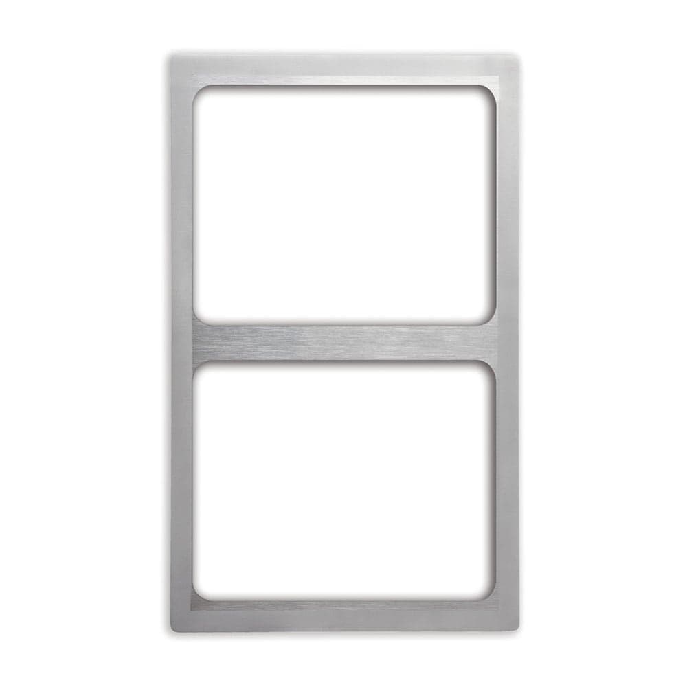 Vollrath 8243016 Miramar® Template - (2) Small Rectangle Pans, 21 1/8" x 12 3/4", Stainless