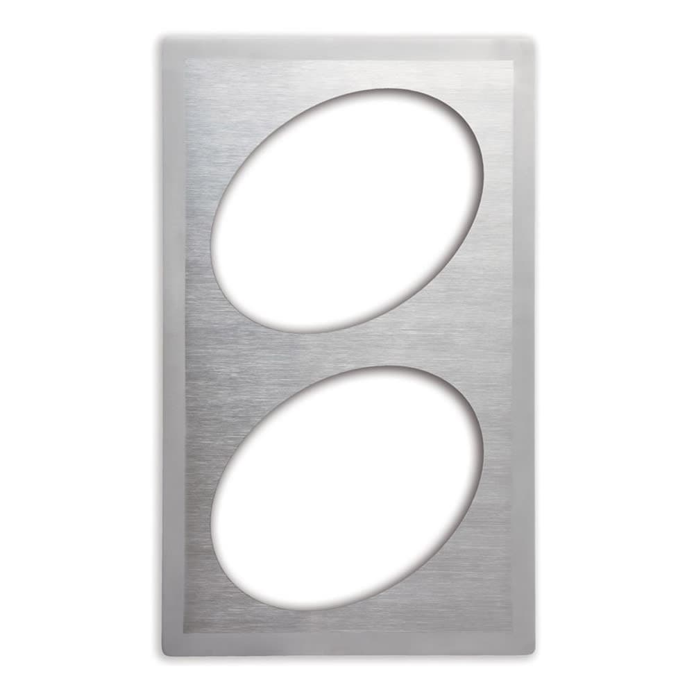 Vollrath 8243216 Miramar® Template - (2) Oval Au Gratins, 21 1/8" x 12 3/4", Stainless