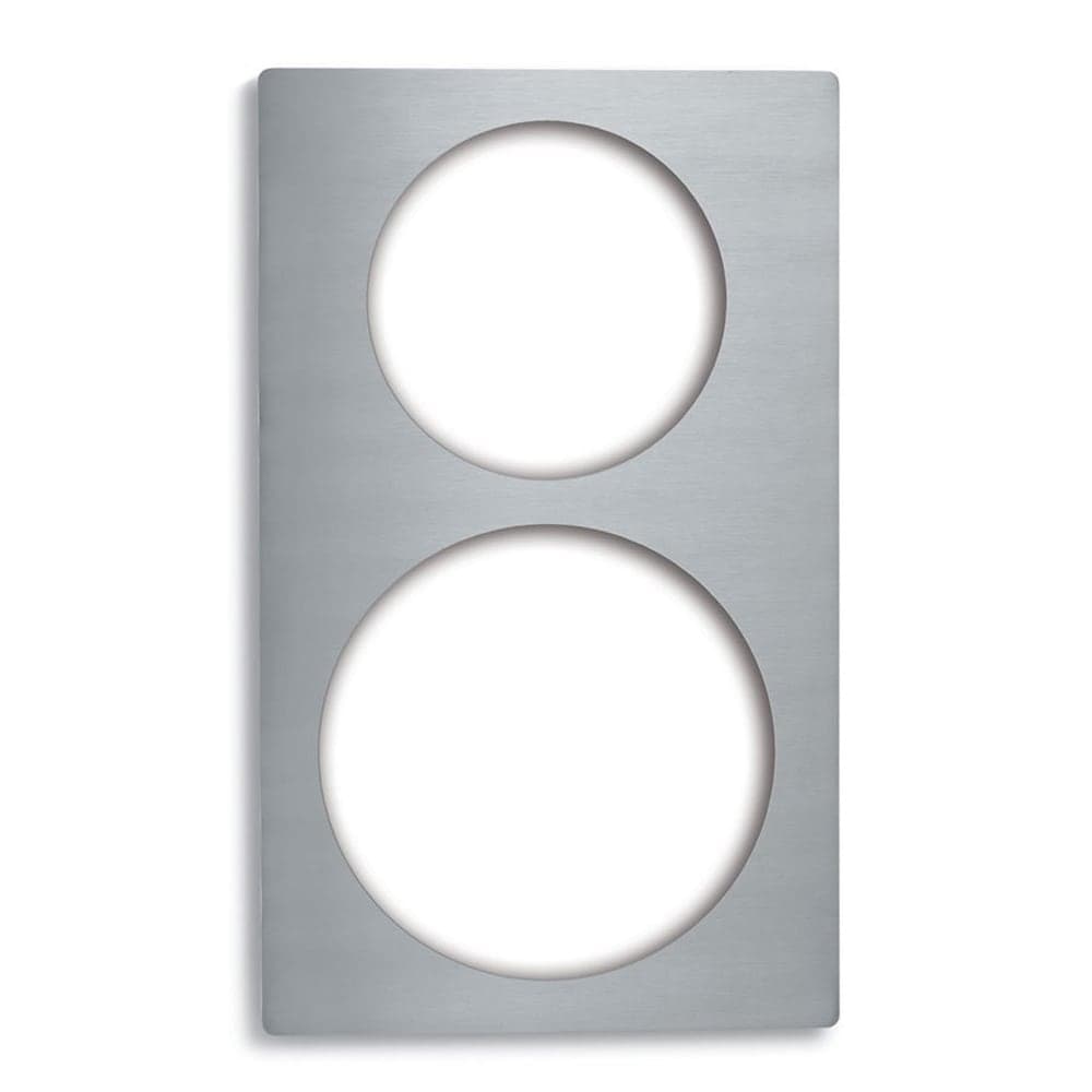 Vollrath 8243314 Miramar® Template - (1) 10" & (1) 8" French Omelet Pan, 21 1/8" x 12 3/4", Stainless