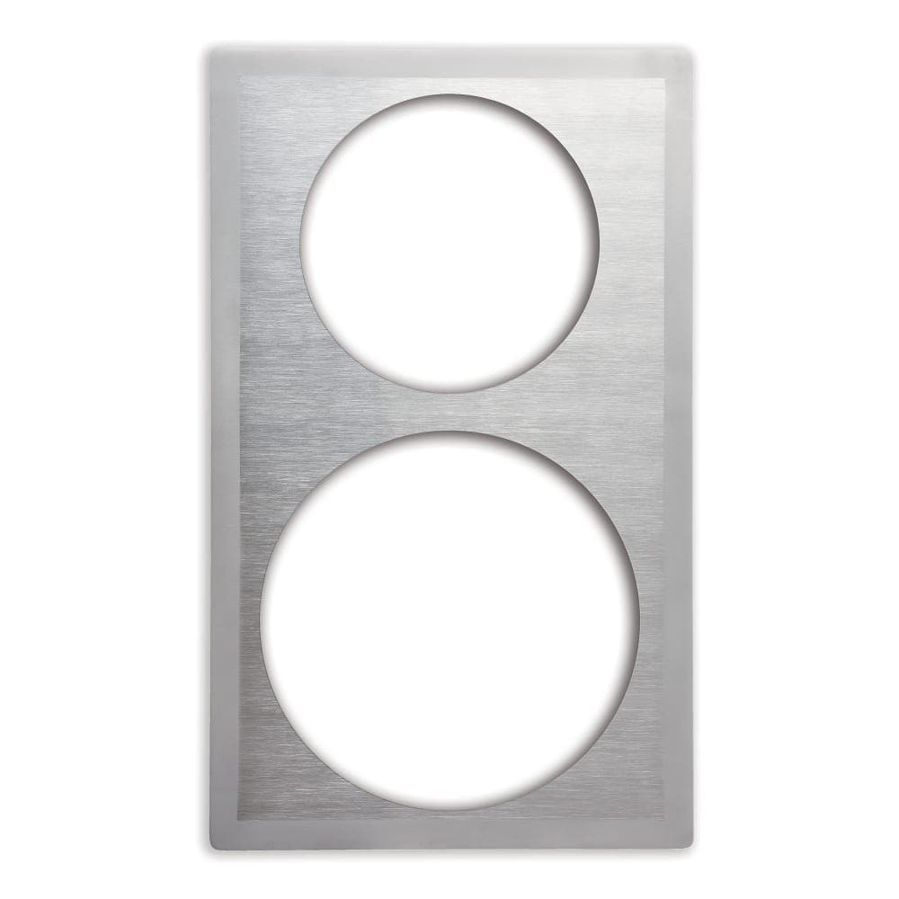 Vollrath 8243316 Miramar® Template - (1) 10" & (1) 8" French Omelet Pan, 21 1/8" x 12 3/4", Stainless