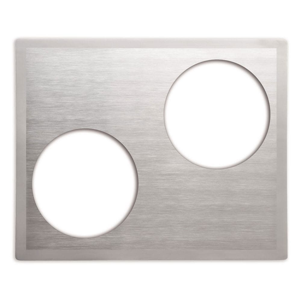 Vollrath 8250316 Miramar® Template - Double-Well, (2) Casseroles, 21 1/8" x 25 3/4", Stainless