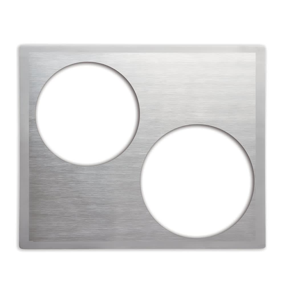 Vollrath 8250716 Miramar® Template - Double-Well, (1) Brazier and (1) Stir-Fry Pan, 21 1/8" x 25 3/4", Stainless