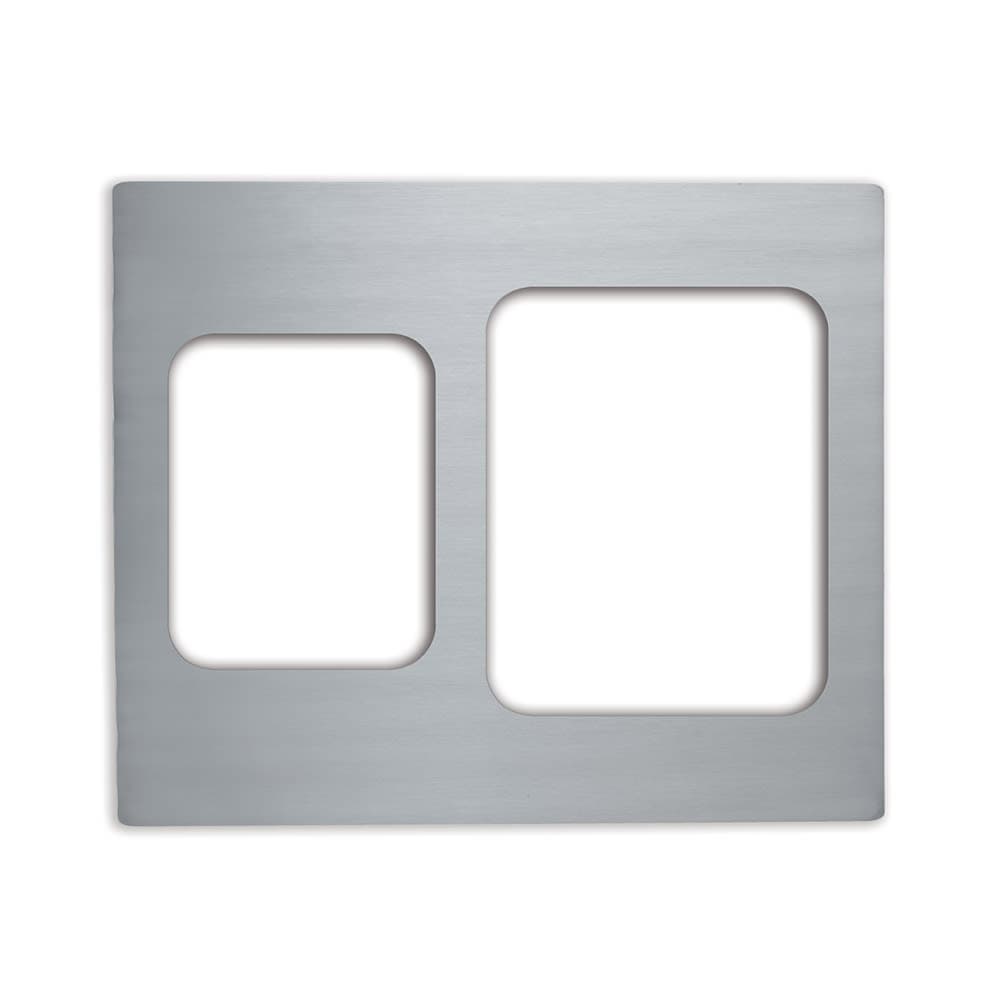 Vollrath 8250814 Miramar® Template - Double-Well, (1) Large and (1) Small Rectangle Pan, 21 1/8" x 25 3/4", Stainless