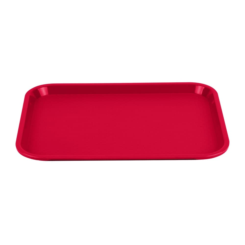 Vollrath 86100 Plastic Fast Food Tray -  14"L x 10"W, Red