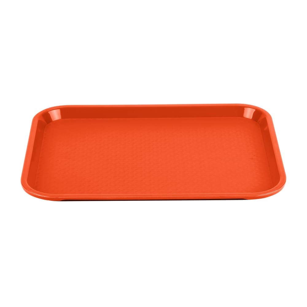 Vollrath 86104 Plastic Fast Food Tray -  14"L x 10"W, Orange