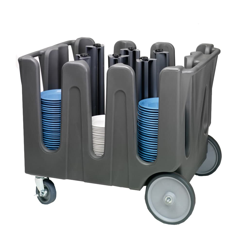 Vollrath ADC-14 40" Mobile Dish Caddy w/ (13) Columns - Plastic, Gray
