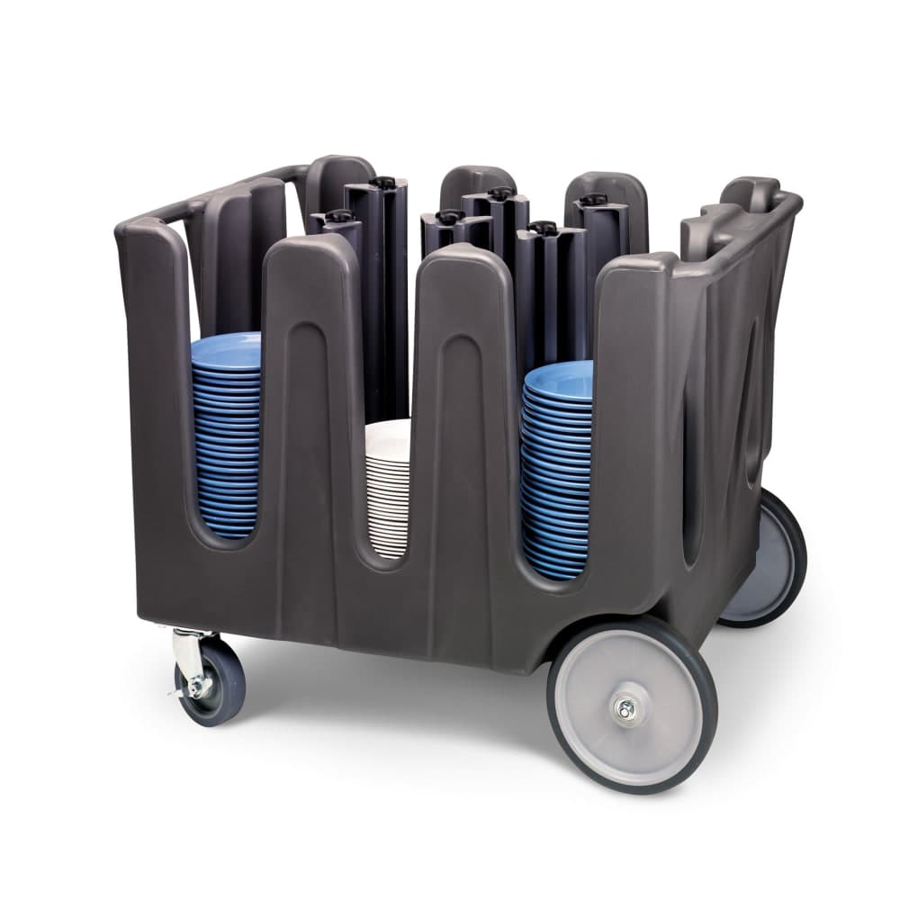 Vollrath ADC-6 40" Mobile Dish Caddy w/ (5) Columns - Plastic, Gray
