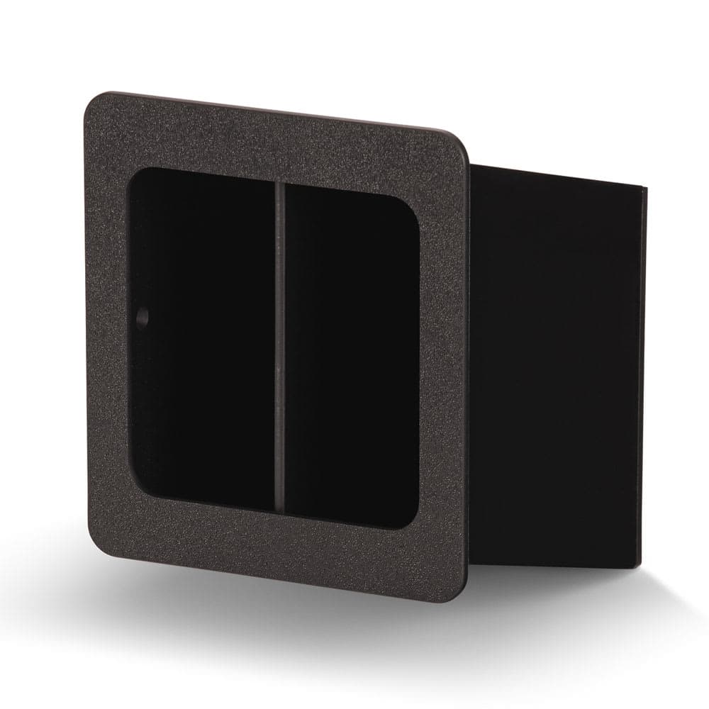 Vollrath FMS-3 2 Compartment Straw Holder - 6 1/2" x 7 1/2" x 7 1/4", Black