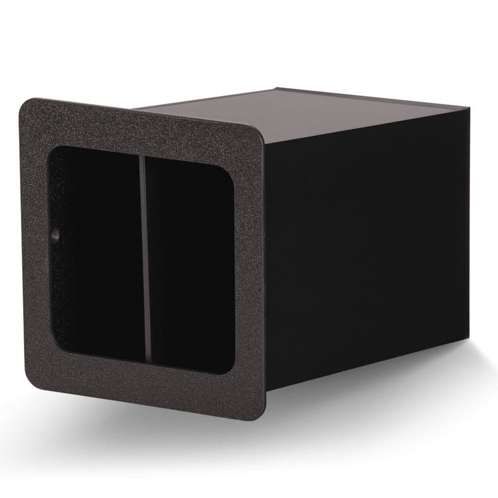 Vollrath FMS-4 2 Compartment Straw Holder - 6 1/2" x 13" x 7 1/4", Black