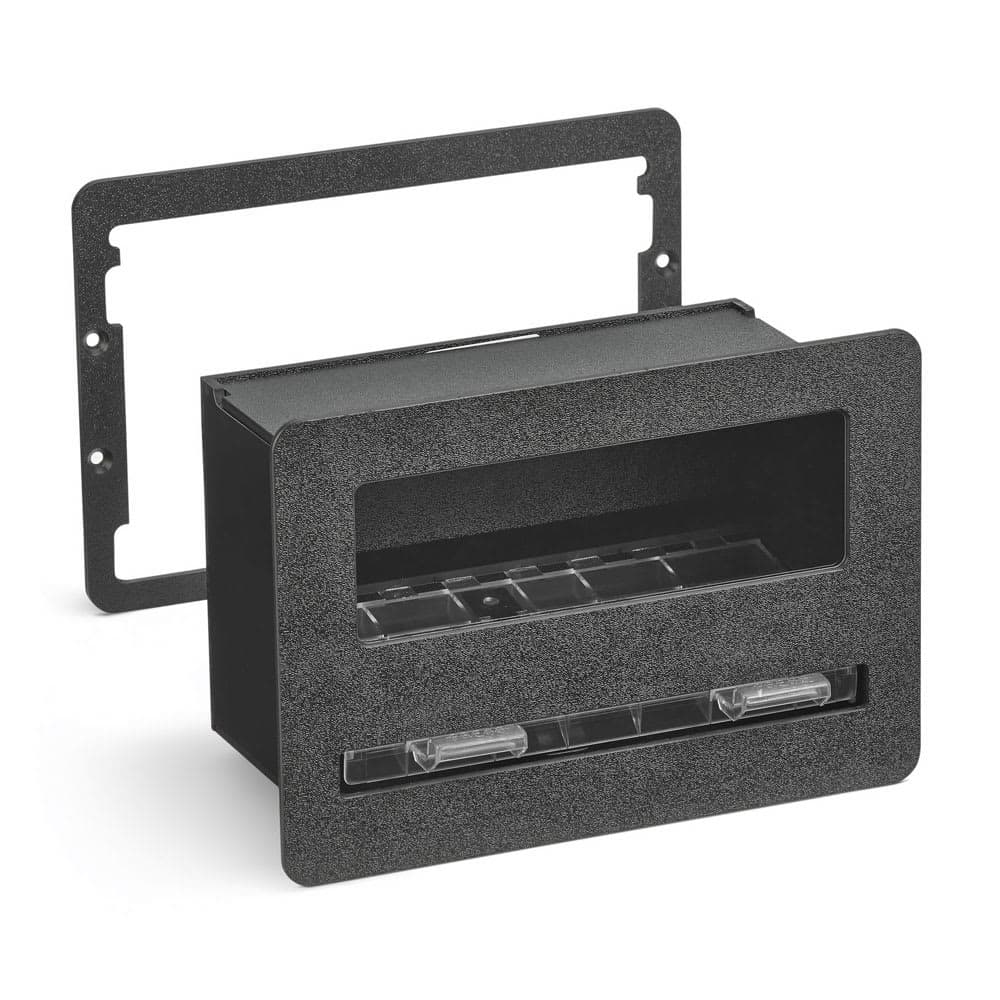 Vollrath FMS-7 1 Compartment Straw Holder - 10 9/16" x 5" x 7 3/8", Black