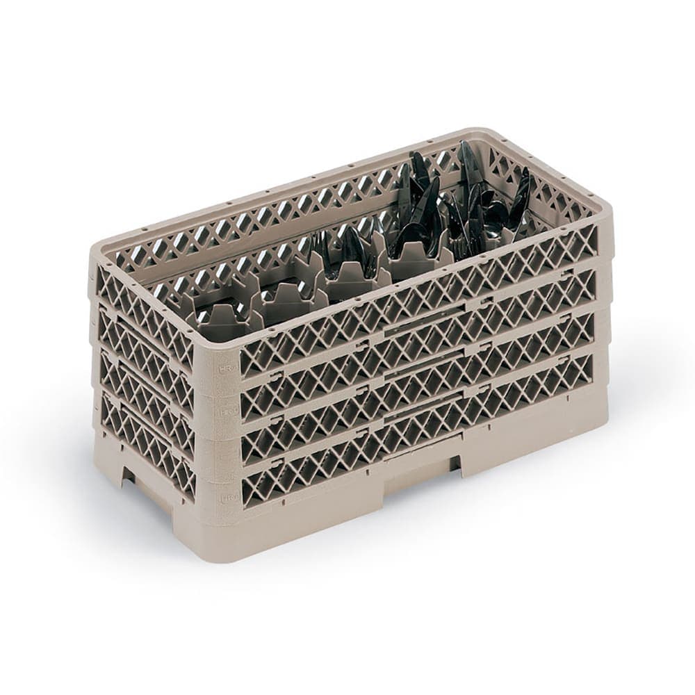 Vollrath HR2D1DDA Dishwasher Flatware Rack - Half-Size, 17 Compartment, Beige